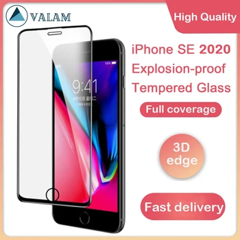 3D Krašto Anti-sprogimo Grūdintas Stiklas iPhone SE 2020 Screen Protector, iPhone, SE 2020 m. 11 Pro Max XR 8 7 Visiškai Padengti Stiklo