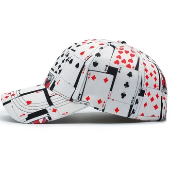 3D Pokerio Spausdinti Beisbolo kepuraitę Vyrų Mados Medvilnės Laišką Motociklų Lenktynių Bžūp Casquette Parkour Sporto Streetwear Hip-Hop Skrybėlės