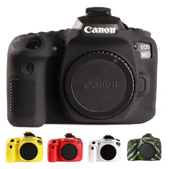 Canon 90D Kamera Padengti Silikono Kameros Apsaugos Atveju Canon EOS 90D Aukštos Klasės Litchi Tekstūros neslidus Kamera Apima