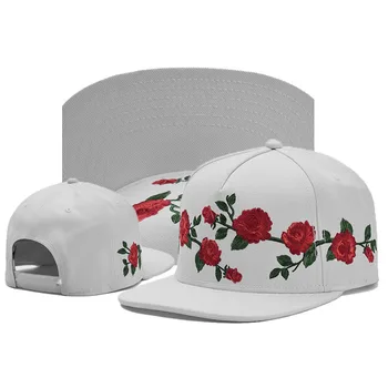 Gėlių mergaičių hip-hop snapback skrybėlę vyrams, moterims suaugusiųjų lauko atsitiktinis saulės beisbolo kepuraitę kaulų MI CASA WHITERED BŽŪP