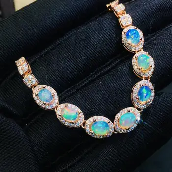 KJJEAXCMY fine jewelry gamtos Opal 925 sterlingas sidabro naujas moterų rankos apyrankę paramos bandymo populiarus