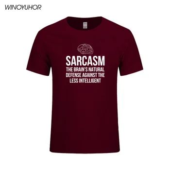 Nauja Vasaros Stilius, Sarkazmas Smegenų Natūralią apsaugą Nuo Kvailumo T-Shirt Juokingi Marškinėliai Vyrams trumpomis Rankovėmis Viršuje Tees