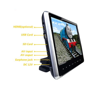 XST 11,6 Colių Sidabro Automobilių Pogalvių Monitorius IPS Palieskite Mygtuką, HD 1080P Vaizdo DVD Grotuvas Paramos HDMI/FM/IR/USB/SD/Žaidimas/Garsiakalbis