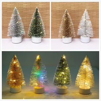 1/12 Miniatiūriniai Lėlių Kalėdinė Dekoracija LED Šviesos Kalėdų Eglutės Modelio Kambarys, Sodas Gyvenimo Scenos Dekoras Nuotrauka Rekvizitai