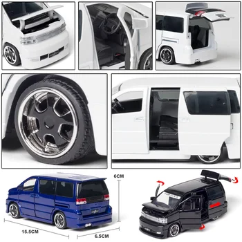 1:32 Nissan Elgrand Automobilio Modelį Lydinio Automobilių lieto Žaislas Automobilio Modelio Garso ir Šviesos Vaikų Žaislas Kolekcionuojamų Nemokamas Pristatymas