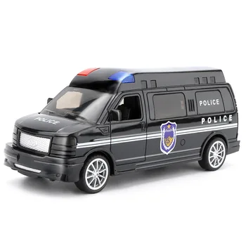 1/32 greitosios pagalbos modelis policijos žaislas automobilis automobilio modelio aukštos modeliavimas automobilių žaislas duris su šviesos muzika gali atidaryti vaikų dovanų