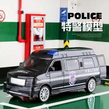 1/32 greitosios pagalbos modelis policijos žaislas automobilis automobilio modelio aukštos modeliavimas automobilių žaislas duris su šviesos muzika gali atidaryti vaikų dovanų