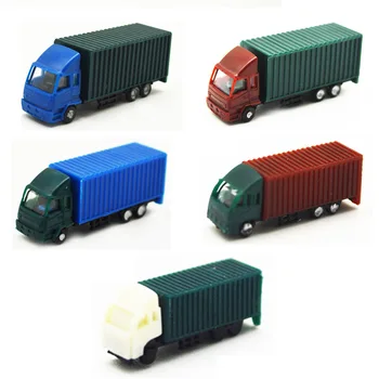 1/500 Masto Modelio Automobilių Container Truck Žaislai ABS Plastiko Traukinio Maketo 10vnt Smėlio Stalas, Mini Modeliavimo Statybos Diorama