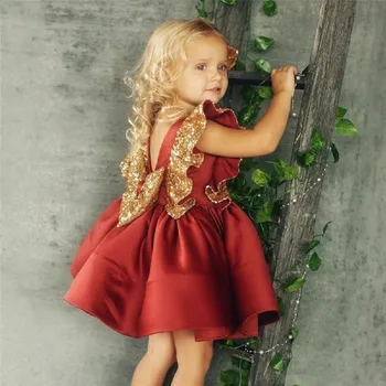 1-6T Vaikams Baby Girl Oficialų Suknelė Elegantiškas china Raukiniai Partijos Inscenizacija Princess Tutu Suknelė Mielas Mielas vestido infantil