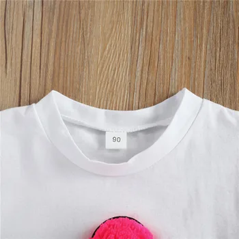 1-6Years Mada Vaikams Mergaičių Vasaros Drabužių Rinkiniai 3D Ledų Spausdinti marškinėliai Topai+Bowknot Neveikiančių Skylę Džinsinio Šortai, Kelnės Komplektai