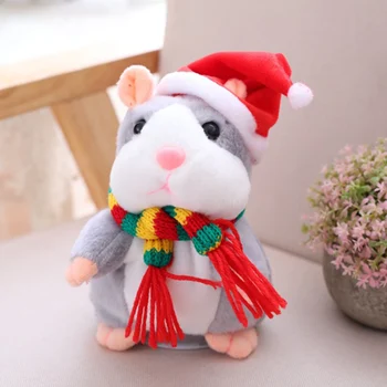 1 Vnt Kalbėti Žiurkėno Pet Kalėdų Žaislas Garso įrašymas Švietimo Pliušinis Vaikų Vaikai BM88
