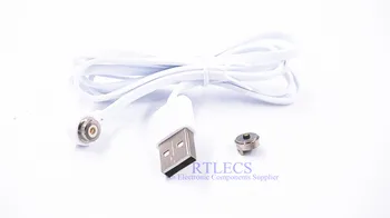 1 komplektas 1 Metras spyruoklinė Pogo pin Male jungtis USB Įkrovimo Kabelis Magnetas Tikslo Susisiekti Pin Per Skyles PCB Vieną Pin