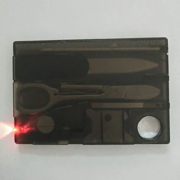 10 In1 Kišenėje Kreditinės Kortelės Išgyvenimo Lauko Kempingas Priemonė 1 Box Black/Blue Multi Portable Tikslas