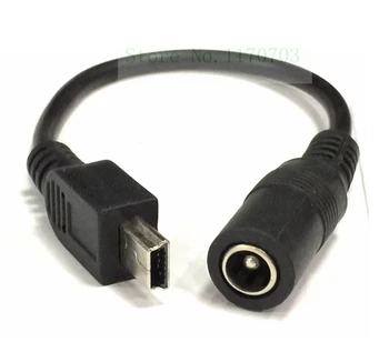 100 vnt 5.5x2.1mm (5,5 mm 2.1 xmm) Moteris į Mini USB Male Plug Kabelio Mokestis