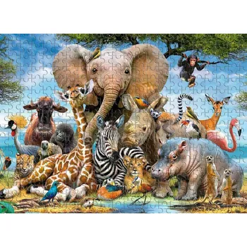 1000 Vienetų Gyvūnų Serijos Puzzle Dramblys Švietimo Žaislai, Galvosūkiai vaikams Vandenyno Pasaulis Galvosūkiai Suaugusiems figūrėlių, Žaislinių
