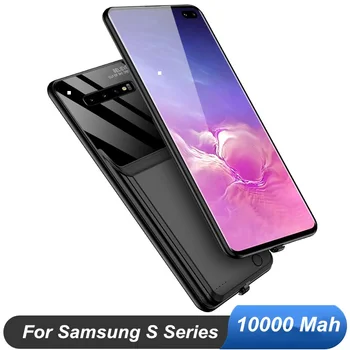 10000 mAh Ultra-plonas baterijos kroviklis atveju, Samsung Galaxy S20+ S20 Plius S8 S9 S10 Plius S8 Plius Baterija Su linija Galia Bankas