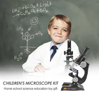 100X 200X 450X Mikroskopo Rinkinys Lab LED Namo Mokykla, Mokslas, Švietimo Žaislas Biologinis Mikroskopas Dovanas Vaikams Vaikams