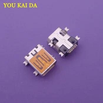 100vnt/daug mikro MINI USB female jungtis 10pin SMT Nuskendo plokštė su nukreipiantys peg 10 pin nemokamas pristatymas