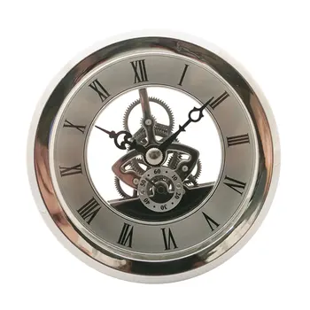 103mm Dial romėnišką Žiūrėti Kvarcinis Laikrodis Įterpti Su Sidabro Apdaila Amatų Sieniniai Laikrodžiai Priėmimo - Sidabrinė
