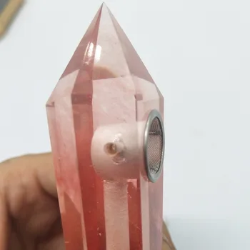 105mm šampano raudona kvarco kristalo vamzdis skaidraus krištolo, strypas, vamzdis, didmeninė