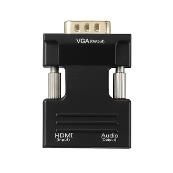 1080P HDMI į VGA Adapteris Skaitmeninio Į Analoginį Garso ir Vaizdo Keitiklio Kabelį iš KOMPIUTERIO, Laptopo TV Box Projektorius