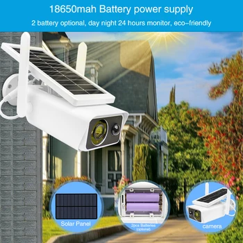 1080P Saulės IP Kamera, Wifi Baterija Saulės energija Varomas Namų Apsaugos Kamera PIR Vaizdo Domofonas Mažos Galios Consumpti Stebėjimo kamerą