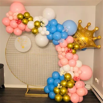109pcs rausvos karūnos balionas arch girliandą candy spalva mėlyna aukso vestuvių, gimtadienio baby shower fone apdailos vaikas žaislas