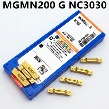 10VNT MGMN200 G NC3020 / NC3030 / PC9030 2mm juostinėmis karbido įterpti MGMN200-G tekinimo frezavimo pjovimo ir išpjovų įrankis korloy