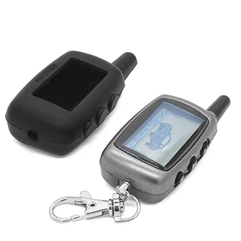 10VNT twage A6 LCD Nuotolinio valdymo pultelis Pultelio +Silikono Atveju Transporto priemonės Saugumo dvipusis Automobilių Signalizacijos StarLine A6 Keychain