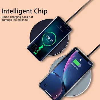 10W Greitai, Belaidis Kroviklis, skirtas Samsung Galaxy S10 S20 S8 S9 Note10 Nešiojamas USB Qi Charging Pad 