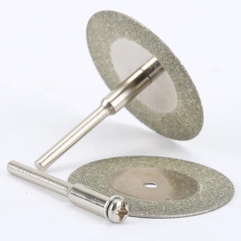 10vnt 35 mm dremel priedai Akmens Jade Stiklo Diamond dremel Pjovimo Diskas Tinka Rotacinis Įrankis Dremel Treniruočių Įrankis su 2 Įtvaro
