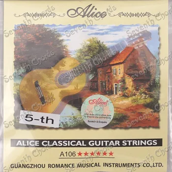 10vnt.Alice Nailono Klasikinę Gitarą 5 A Stygos 036 - sidabruotas Vario Lydinio Žaizdos Penktasis Vienos eilutės(Ne String Rinkinys)