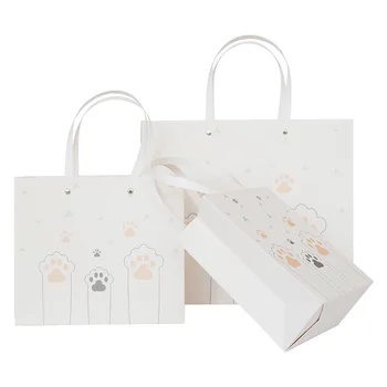 10vnt animacinių filmų gyvūnų Kačių vaikų dienos dovanų maišelį, Baby Shower Gimtadienio krikšto Nešiojamų saldainiai popieriniai maišeliai dovanos упаковка