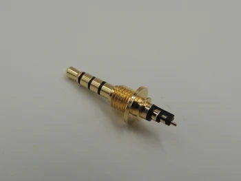 10vnt/daug Aukso chromu padengtas 3,5 mm 4 polių lizdas vyrų pin kištukas su varžtu-sriegis
