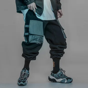 11 BYBB TAMSU Hip-Hop Taktinis Funkcija Ziajać Vyras Streetwear Kratinys Kišenės Krovinių Kelnės Harajuku Jogger Vyrų Kelnės Techwear