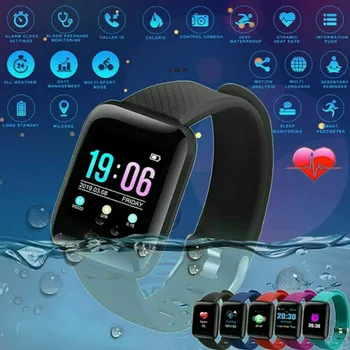 116 Plus Smart Watch Širdies ritmas, Kraujo Spaudimas Tracker IP67 atsparus Vandeniui Pedometer Miego Stebėti Apyrankė 