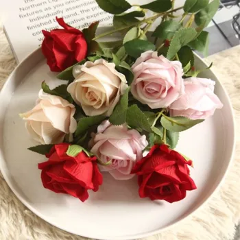 11pcs/daug Dirbtinės Gėlės Rose Vestuvių Dekoravimas 