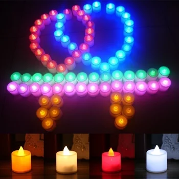 12 Vnt Flameless LED Tealight Arbatos Vestuvių Žvakės Šviesa, Romantiška Žvakių Šviesos