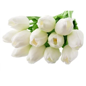 12PCS Tulpių Dirbtinių Gėlių PU Netikras, Dirbtinis Puokštė Netikrą Gėlių, Vestuvių Dekoravimas Gėlėmis Namų Dekoro Garen