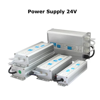 12V LED Maitinimo šaltinis 24V Vandeniui IP67 AC 110V, 220V DC 24 12 Voltų LED Driver 10W 20W 30W 60W 120W 100W 200W Transformatorius