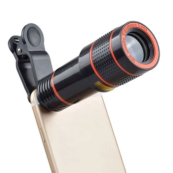 12X HD Teleskopo Objektyvas Universalus Įrašą Super Cool Nuotrauka Prop Juoda ir Balta Spalva
