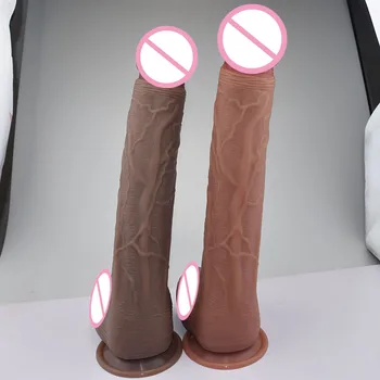 13.7 Colių Oda atrodo Realistiškas Penis Super didelis Didelis Dildo siurbtukas dildo Silikono Varpos G Spot Skatinti Sekso Žaislas Moterims