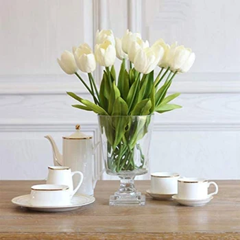 15 Vnt Dirbtinės Gėlės Tulpės, Nekilnojamojo Touch-Netikrą Gėlių Išdėstymas Puokštė Namų Biuro Vestuves Apdaila