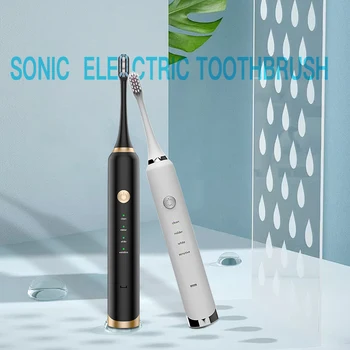 16Mode Sonic Elektros dantų šepetėlį 5 Pakeitimas Teptuku Vadovai Ultragarso USB Įkraunamas Elektroninės Smart Kelionės Šepetėliu Dantų