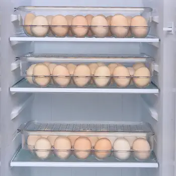 18 Tinklų Kiaušinių Laikiklį Ant Kitos Kiaušinių Laikymo Dėžutė Virtuvės Šaldytuvas Organizatorius Šaldytuve Kiaušinių Dėklas Turėtojas Konteinerių