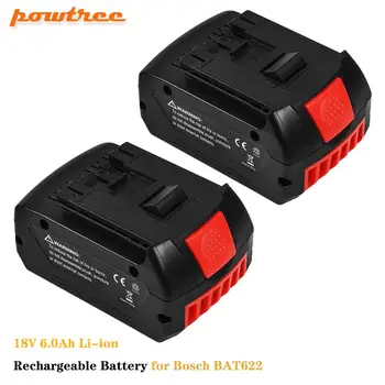 18V 6000mAh Li-jonų Baterija Bosch Bevieliuose Elektros Įrankiuose Baterijų BAT609 BAT610G BAT618 BAT620 BAT622 GSR18V-LI