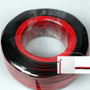 18meters Elektros Laidais Konservų Vario 2 Pin izoliacija PVC Pratęsimo LED Juostelės Kabelis Raudonas Juodas Laidas Elektros Pratęsti Laido
