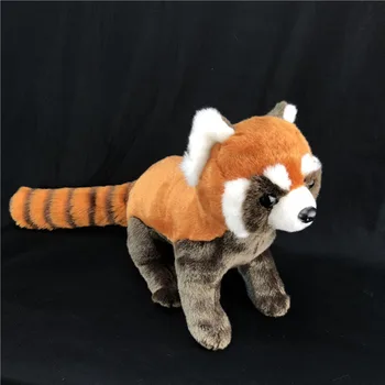 1PC 45cm Modeliavimas meškėnas Tikrovišką Žaislą, Raudona Panda Bear Cat Tikroviška Minkšti Žaislai, Pliušas Mažiau Panda Lėlės Vaikams Dovanos