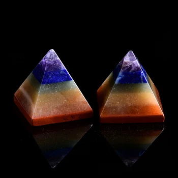 1PC Natūralių Kristalų Spalvinga Piramidė Kristalų Drožyba Mažos Dekoracijos Namų Puošybai Vestuvių & Naujųjų Metų Apdovanojimai 