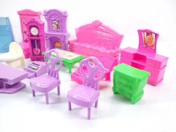 1Set 22Pcs lols lėlės baldai, TV kėdės, stalo, Vonia sofa-Lova žaislai Vaikams lols priedai dydžio kostiumas LOLs lėlės, žaislai